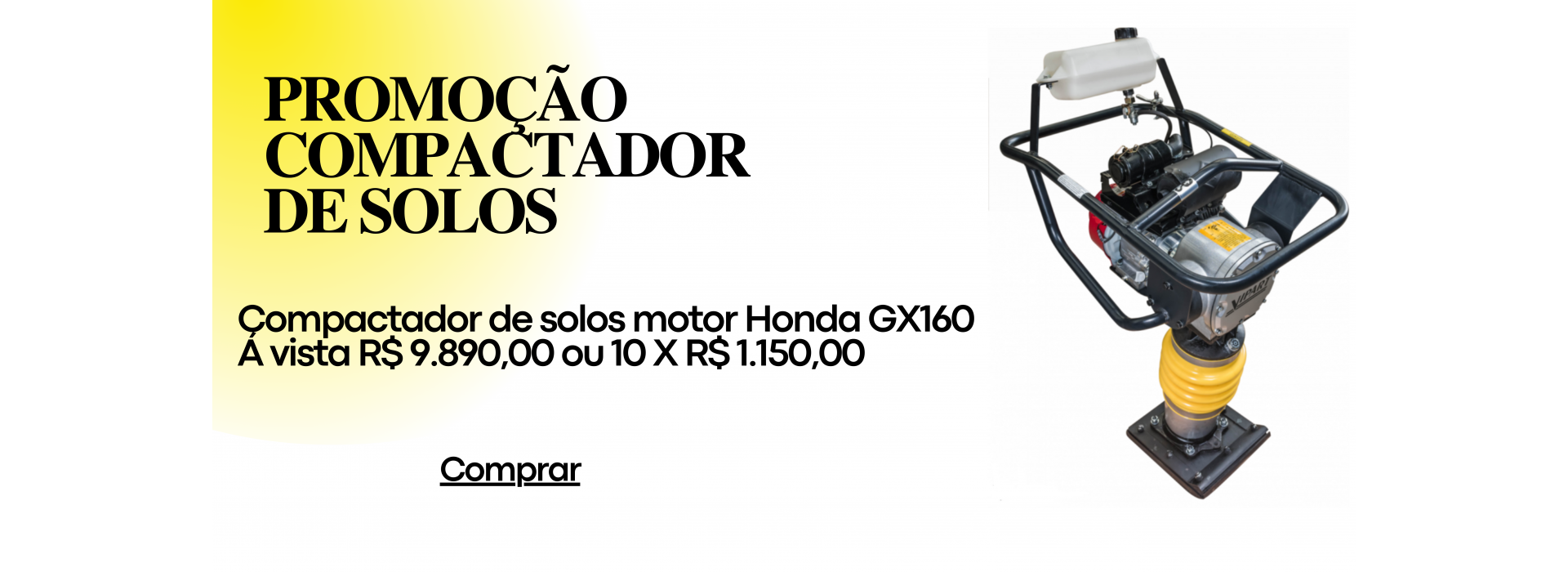 Compactador de solos Honda GX160
