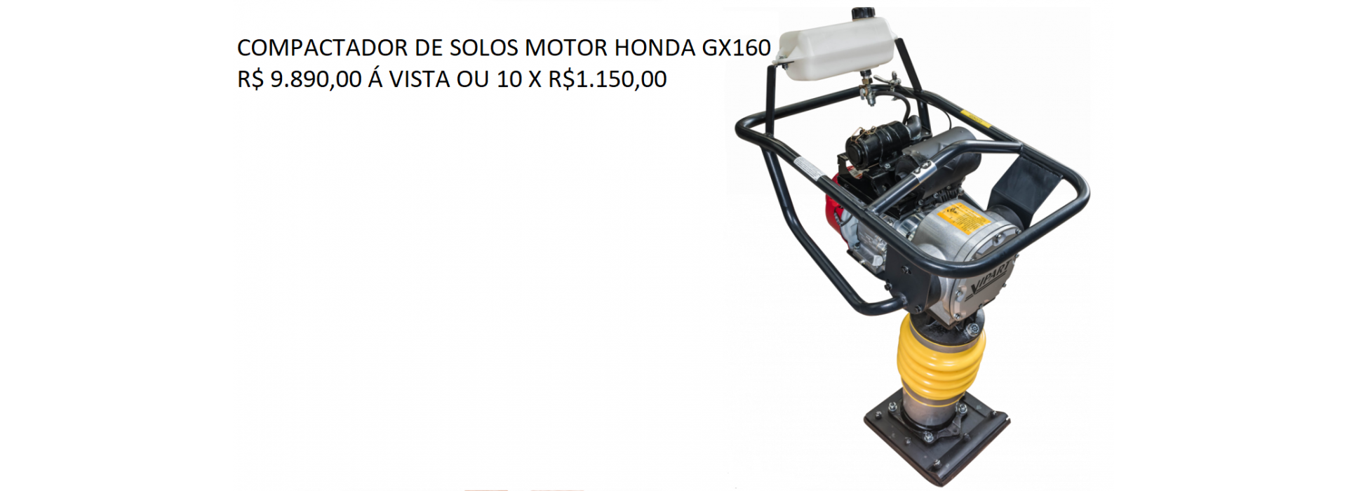 Compactador de solos Honda GX160